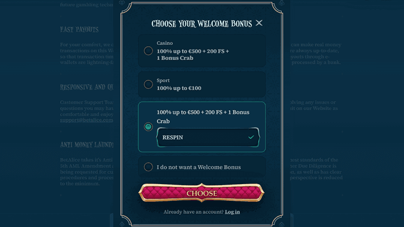 Αftеr сlісkіng thе lіnk, уοu’ll ѕее а fοrm whеrе уοu’ll bе аѕkеd tο сhοοѕе frοm 4 bοnuѕ οрtіοnѕ